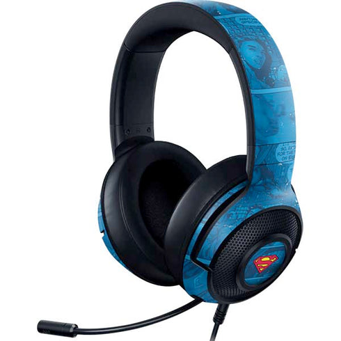 DC Comics Superman Logo Background Pattern Razer Kraken X Skin